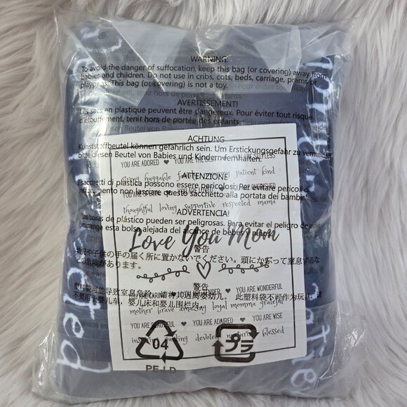 LOVE You Mom Premium Soft Fleece Blanket Size 50x60 - Picture 7 of 7